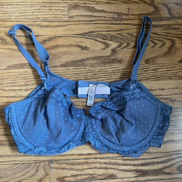 Victoria's Secret Other - Blue polka dot lace / mesh balconette bra